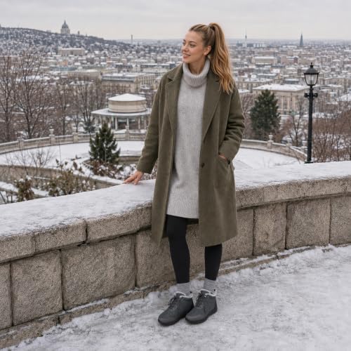 SHIBEVER Winter Snow for Boots Women: Warm Ankle Boots Non-Slip Traction