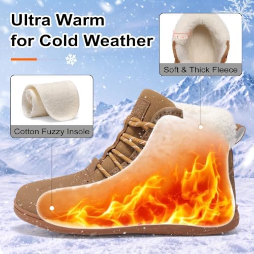 BARERUN Womens Waterproof Winter Snow Boots Lightweight Warm Ankle Booties