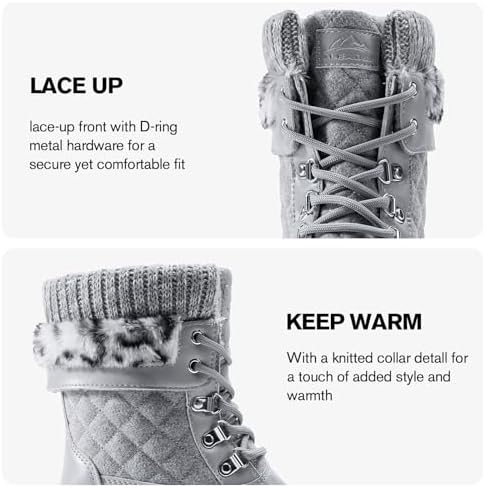 ALEADER Womens Winter Snow Boots | Waterproof Shell | Duck Boots