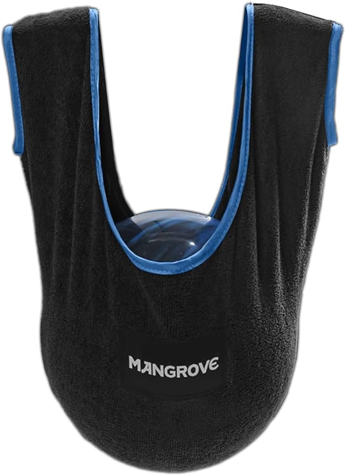 Mangrove ボーリングボールポリッシャー、ボウラー用マイクロファイバーボーリングタオルシーソー、大型洗濯可能ボーリングシャミーシーソー、ボールクリーナーホルダーバッグ