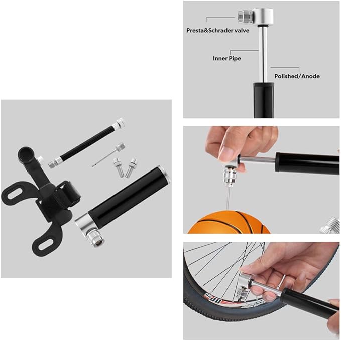 Multi-Function Bike Bicycle Cycling Mechanic Repair Tool Kits with 16-in-1, Bicycle Saddle Bag, Mini Bike Pump 120 PSI & Glue-Less Puncture Kit, Mechanic Portable Tools Bag with All in one