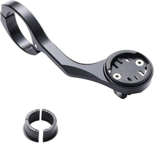 Bike Mount, Out Front Aluminum Bicycle Computer Mount for Garmin Edge 200,500,510,800,810,1000 GPS, Black
