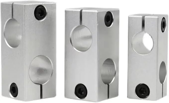 Optical Shaft Cross Clamp Fixed Bracket Parallel and Vertical Connection Locking Aluminum Double Hole Same Diameter Connector (Color : 12mmx12mm)
