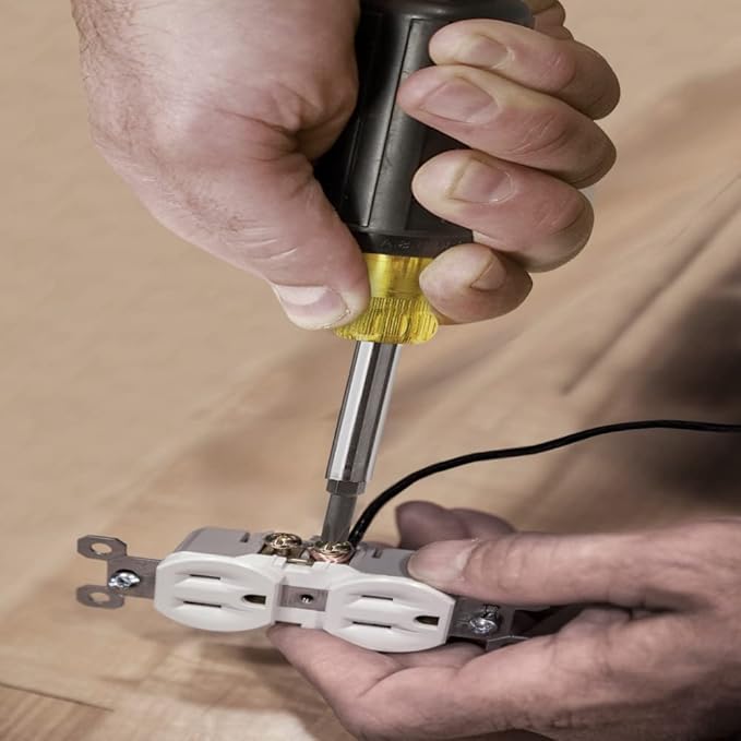 Electrical Tester Kit with AC/DC Voltage Tester, Receptacle Tester and 5-in-1 Screwdriver/Nut Driver, 3-Piece