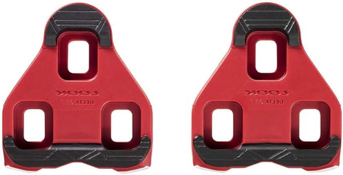 LOOK Cycle Cycling Cleats, Delta Indoor/Fitness Cleats, Anti-Slip Surface Compatible with Standard Look Delta Style (Not Keo) Pedals Black, Red