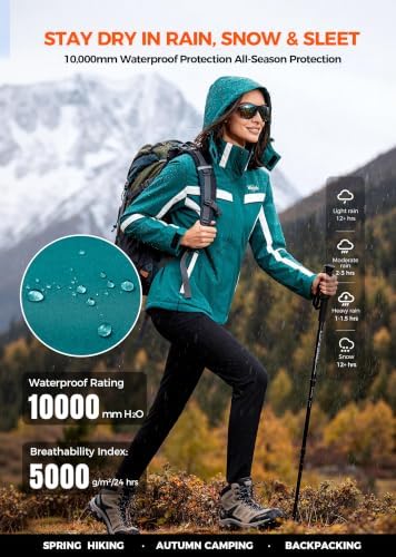 Wantdo Women's Waterproof Ski Jacket Warm Snow Winter Coat Snowboard Jacket