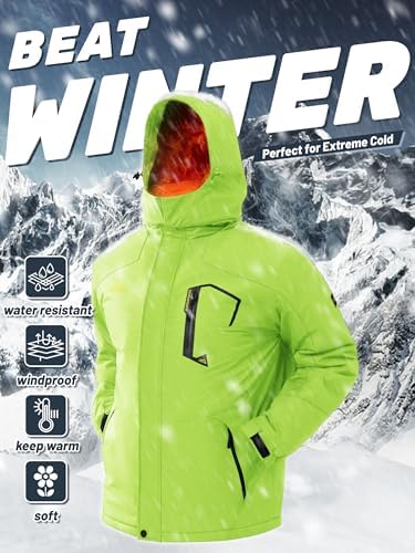 TACVASEN Men's Winter Skiing Jackets Waterproof Thermal Snowboard Coats