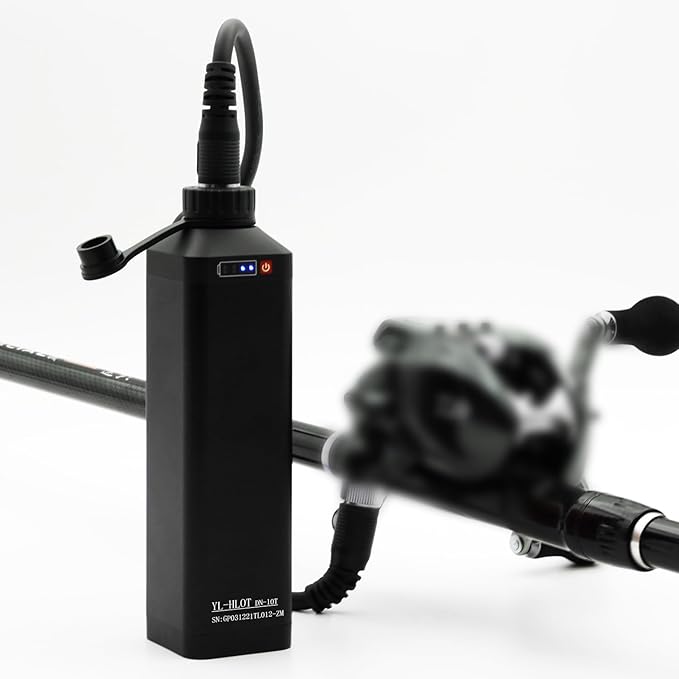 Super Mini 14.8V 10000 mAh Electric Reel Battery. Aluminum Alloy Rustproof Case. Compatible with Daiwa & Shimano Electric Fishing rReels. High Performance and Reliable Power Supply