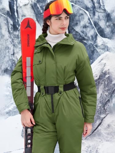 Womens Snow Suits Onesie Ski Suit Winter Waterproof Snowsuit Jacket