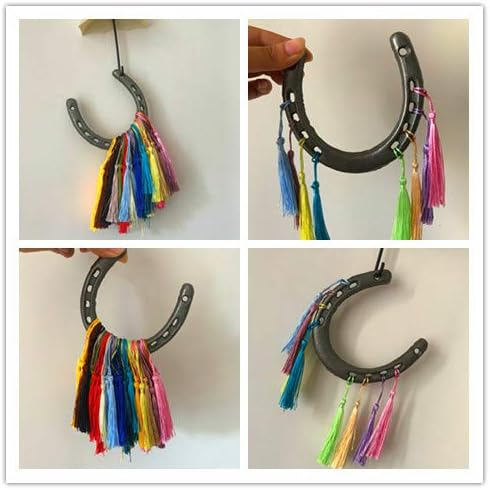 YFUG GO Cast Iron Horseshoe Wall Decor, Medium Horseshoe Durable Cast Iron 5 Holes On Each Side for Indoor Or Outdoor(1 pack)…