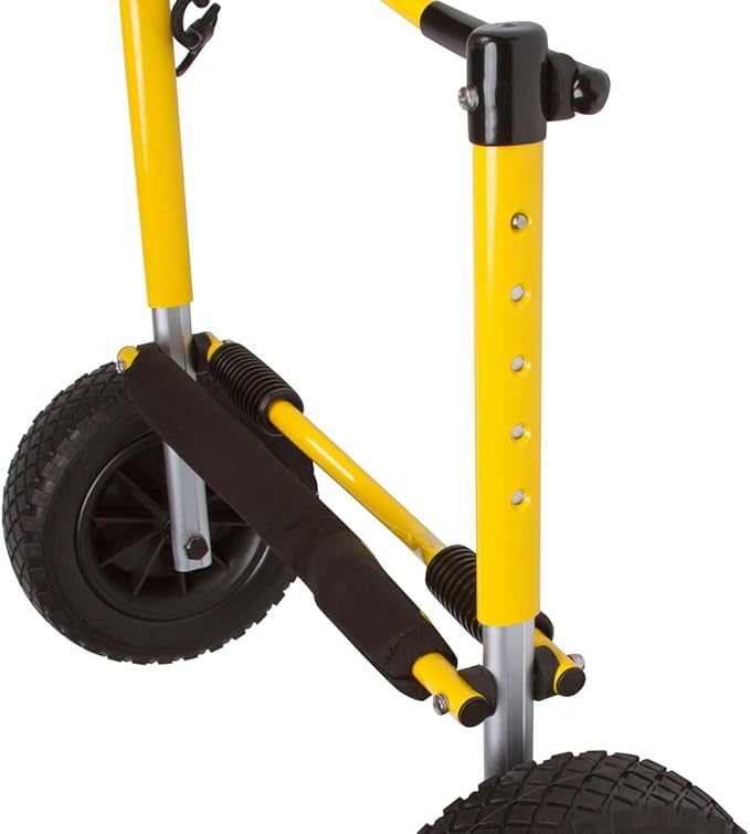 Suspenz Kayak Canoe Transport Cart, XL END Carrier Trolley with Airless Wheels, Yellow (22-0099)