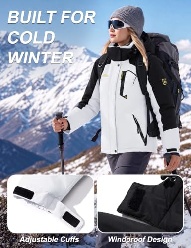MAGCOMSEN Winter Coats for Women Ski Jackets Snow Waterproof Warm Rain Coat