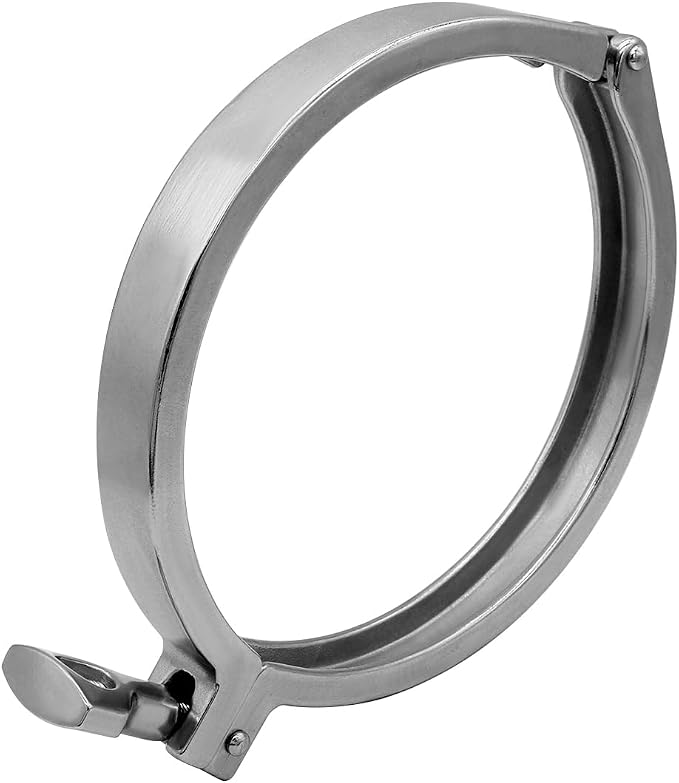 Beduan 4" Sanitary Tri Clamp, 304 Stainless Steel Single Pin Heavy Duty Tri Clamp Clover with Wing Nut for Ferrule TC Tube OD 4"