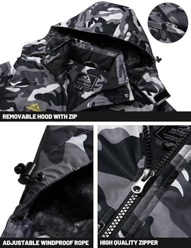 TACVASEN Men's Winter Skiing Jackets Waterproof Thermal Snowboard Coats