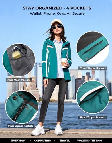 Wantdo Women's Waterproof Ski Jacket Warm Snow Winter Coat Snowboard Jacket