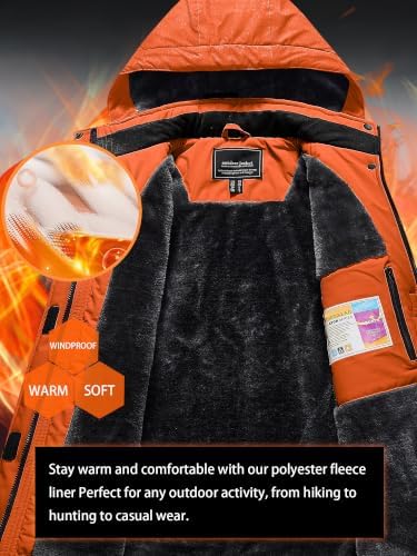 TACVASEN Women's Winter Coats Waterproof Snow Ski Jacket Warm Fleece