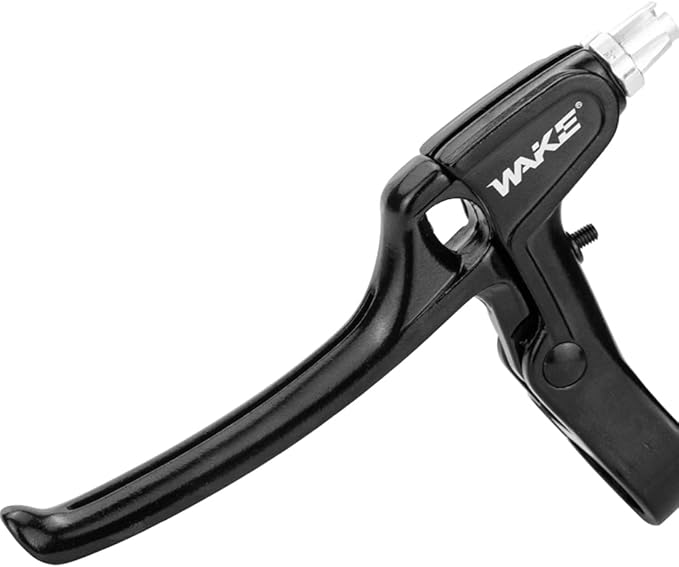WAKE Bicycle Brake Levers 2pcs Mountain Bike Brake Handles 4 Finger 2.2cm Diameter for Most Bicycle, Road Bike, MTB, BMX, Cycling (Aluminum Alloy, Black)