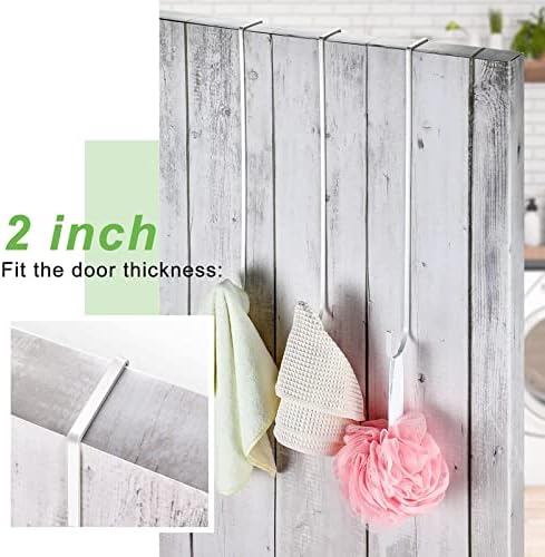 Hotop 15 Inch Wreath Hangers for Front Door Wreath Doors Hangers Steel Material Clothes Towel Hooks Holder Over The Door Hanger Hooks 2 Pcs for Christmas Halloween Front Decorations(White)