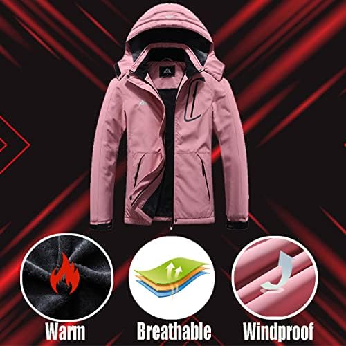 MOERDENG Women's Waterproof Warm Ski Coat Windproof Outdoor Winter Jacket