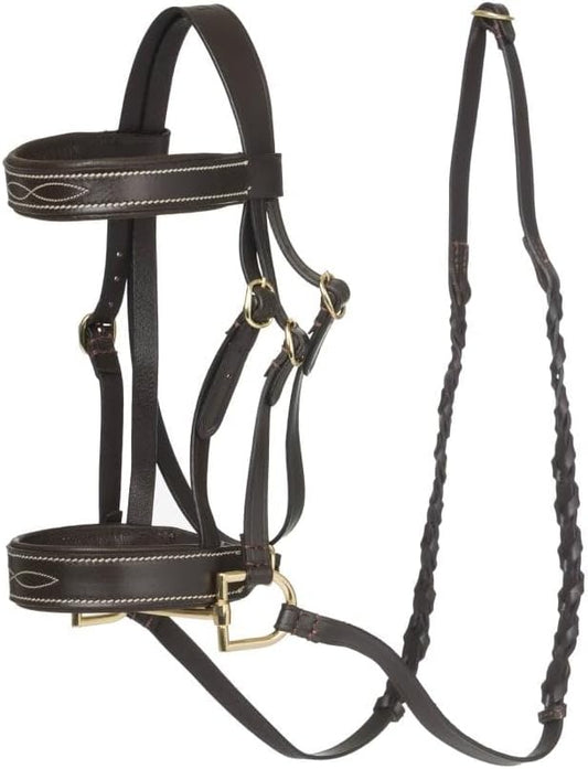 LeMieux Hobby Horse Hunter Bridle - Brown - Soft Leather with Metal Bit - Fully Adjustable - Suitable for Ages 3+