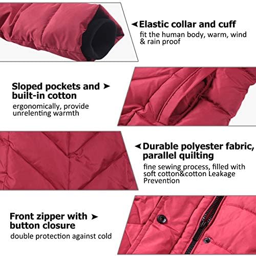 Women's Winter Warm Thicken Long Outwear Pockets Coat Parka Jacket XS-3XL