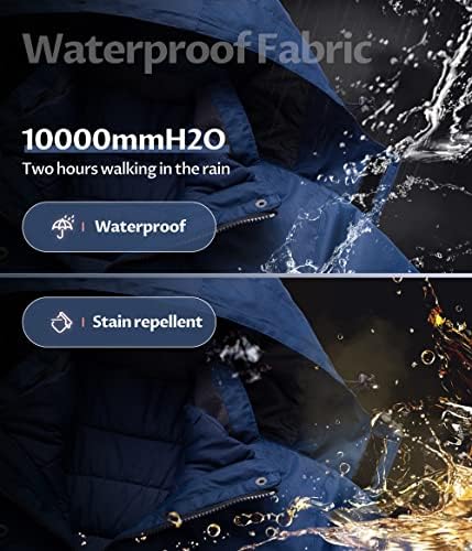 Women's 3 In 1 Waterproof Ski Jacket Windproof Snowboarding Jacket Warm Winter Snow Coat Raincoat