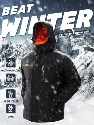 TACVASEN Men's Winter Skiing Jackets Waterproof Thermal Snowboard Coats