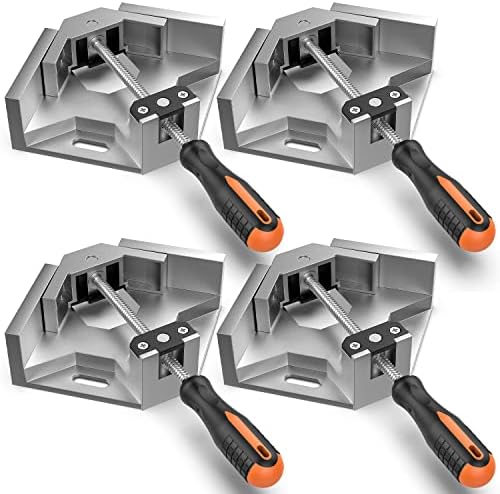 Housolution Right Angle Clamp, [4PACK] 90° Aluminum Alloy, Silver Gray