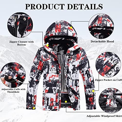Men's Jacket and Pants Set Insulated Waterproof Waterproof Snowboard Snowsuits for Snow Sport