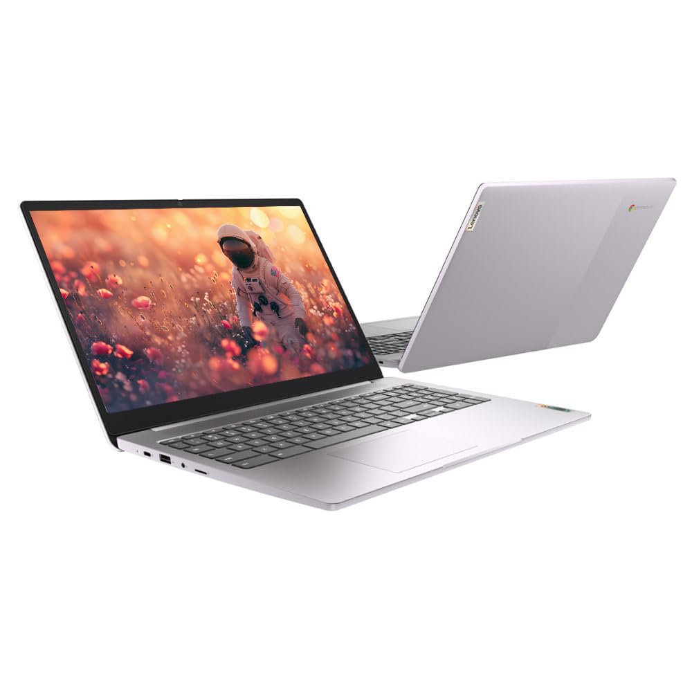 Lenovo 15.6" FHD Chromebook, IdeaPad 3i Laptop, Intel Celeron N4500, 4GB RAM, 128GB Storage(64GB eMMC + 5ave 64GB Flash Memory), Webcam, HDMI, Bluetooth, Chrome OS, Arctic Grey