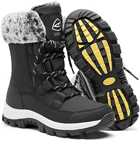 EARLDE Women's Snow Boots Waterproof Mid-Calf Winter Boots