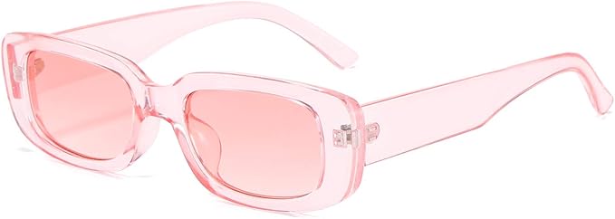 BUTABY Rectangle Sunglasses for Women Retro Driving Glasses 90’s Vintage Fashion Narrow Square Frame UV400 Protection