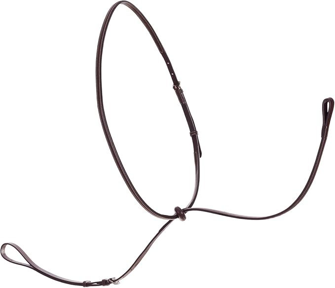 Equinavia Saga Adjustable Leather Standing Martingale with Stainless Steel Hardware (Stopper Not Included)