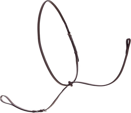 Equinavia Saga Adjustable Leather Standing Martingale with Stainless Steel Hardware (Stopper Not Included)