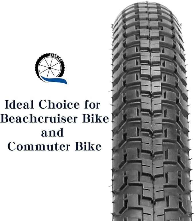 SIMEIQI 2 Pack 20"x2.125"/ 26"x2.1"/ 29"x2.125" Inch Bike Tire with 2 Levers for Mountain Foldable Replacement Beach Bicycle Tires