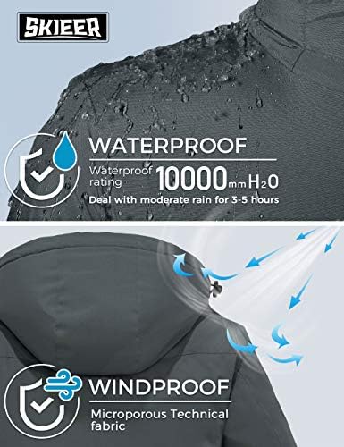 Men's Ski Jacket Windproof Waterproof Rain Coat Snow Winter Jacket
