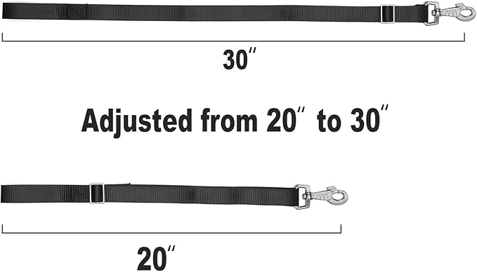 Rosemarie Horse Bucket Strap Hangers,Horse Suppliers Adjustable Nylon Straps up to 700 lbs for Hay Nets, Water Buckets,Hanging-Pratical and Easy Use(4 Pack) (Black)