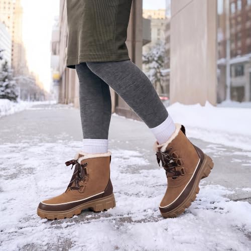 DREAM PAIRS Women’s Lace Up Ankle Snow Boots