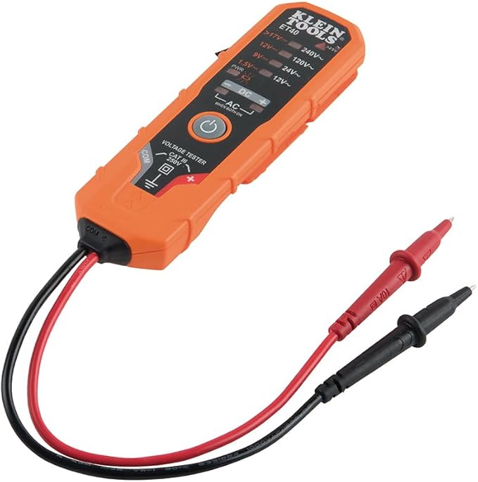 Electrical Tester Kit with AC/DC Voltage Tester, Receptacle Tester and 5-in-1 Screwdriver/Nut Driver, 3-Piece
