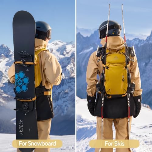 20L Ski & Snowboard Backpack, Lightweight Backcountry Avalanche Pack