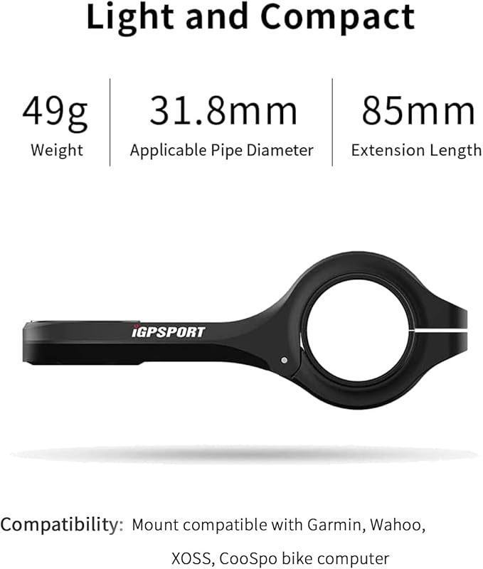 iGPSPORT Bike Computer Mount, Light Weight Common Bike Mount Compatible with Garmin Wahoo Cycplus CooSpo XOSS Cycling Computer (M80)