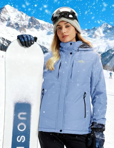 MAGCOMSEN Womens Winter Coats Waterproof Ski Snow Jackets Warm Thermal Coat
