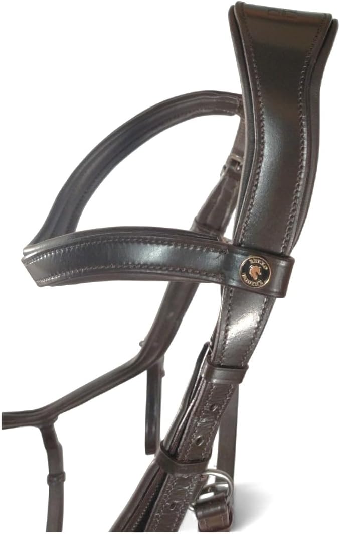 Pressure Relief Comfort Ergonomic Horse Bridle Fancy Stitch Havana Brown | Ergonomic | Comfortable | Durable (Fancy Stitch, Full/Horse)