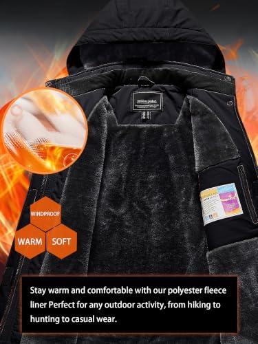 TACVASEN Women's Winter Coats Waterproof Snow Ski Jacket Warm Fleece