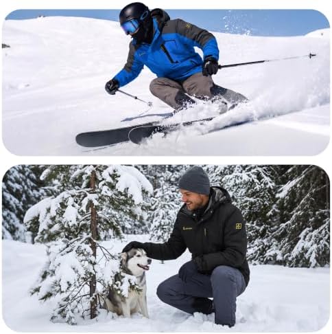 Mens Winter Jacket Ski Snow Waterproof Puffer Parka Coats