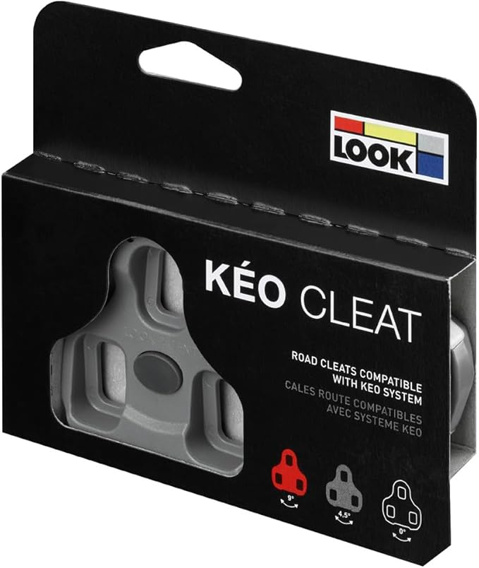 Look Cycle - KEO Grip Cycling Cleats with Memory Positioner Function - Compatible with All Pedals on The Market - Anti-Slip TPU Surface