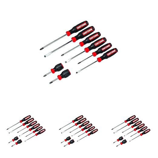 CRAFTSMAN Screwdriver Set,Bi-Material,8 Piece Set (CMHT65075N),(Pack of 4)