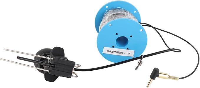 Underwater Fishing Camera with 65ft Cable – CVBS Format HD Transmission, 3.5mm Plug for Boat Fish Finders