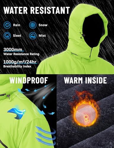 TACVASEN Men's Winter Skiing Jackets Waterproof Thermal Snowboard Coats