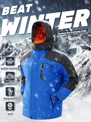 TACVASEN Men's Winter Skiing Jackets Waterproof Thermal Snowboard Coats